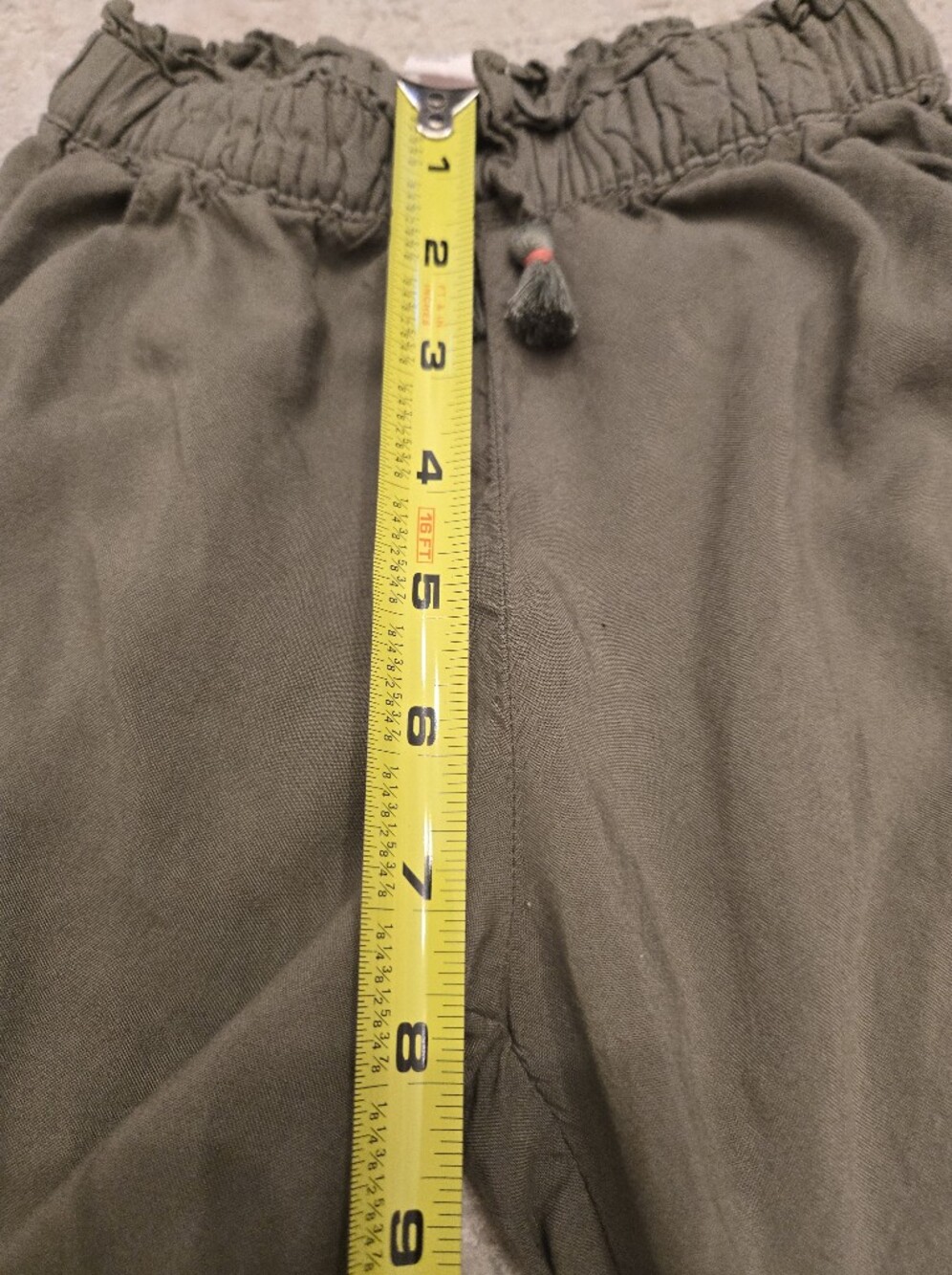 H&M Relaxed Loose Olive Green Wide-Leg Pants - Picture 6 of 9